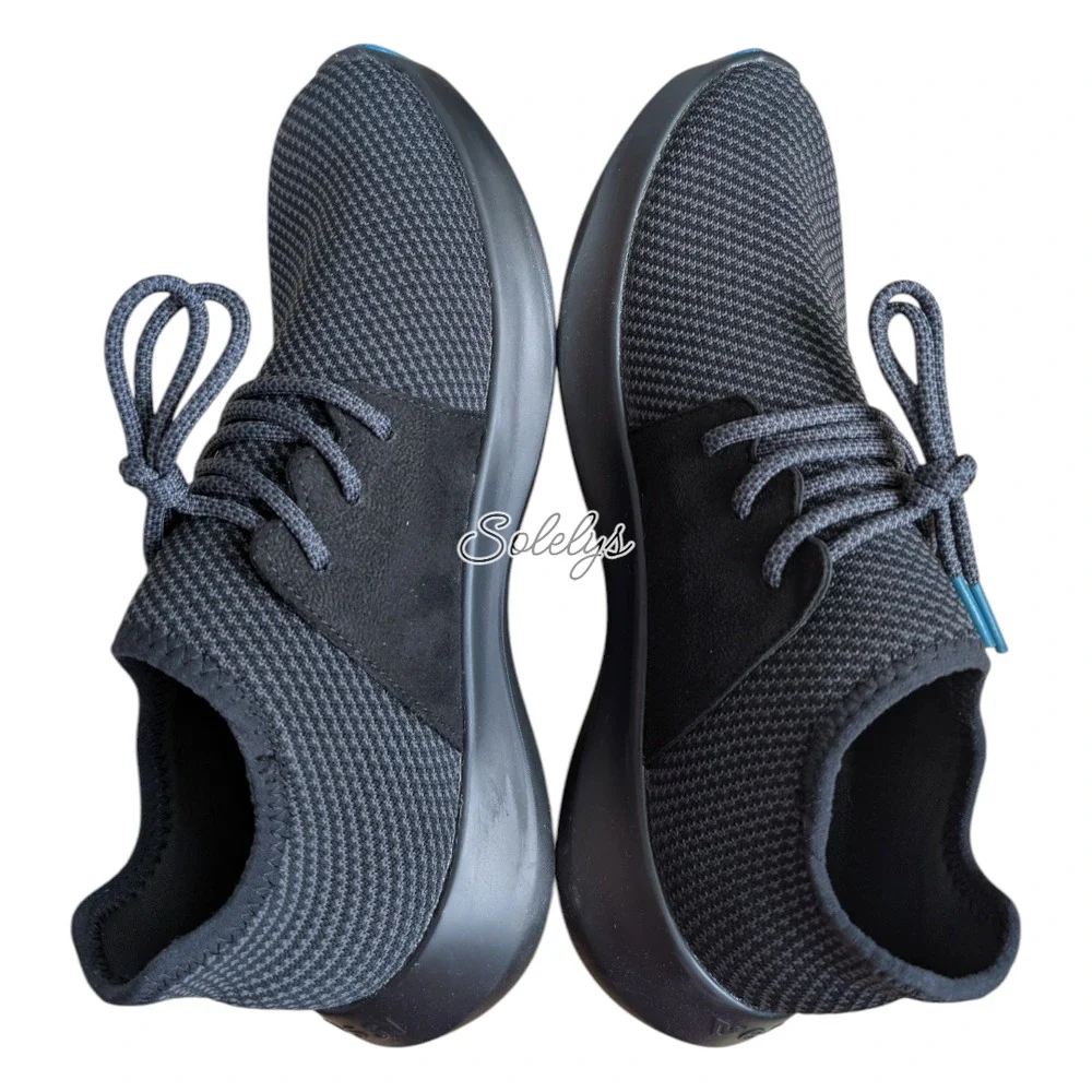 Vessi Everyday Classic Womens 8 Black Vegan Waterproof Dyma-Tex Lace Up Sneaker